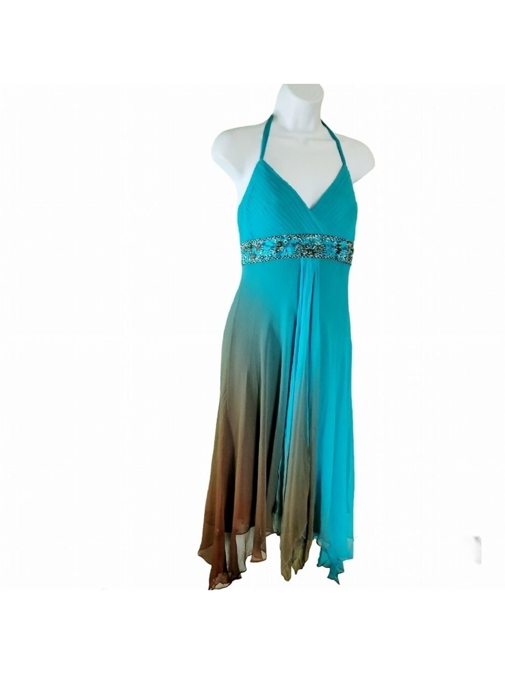 Sue Wong Halter Formal Dress Size 4 - Picture 3 of 11